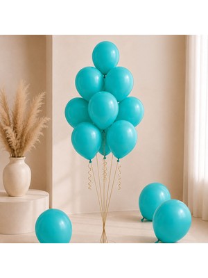 BeySüS Turkuaz Renk Lateks Pastel Balon (30 Cm) - 100 Adet