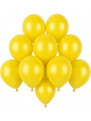 BeySüS Sarı Renk Lateks Pastel Balon (13 Cm) - 10 Adet