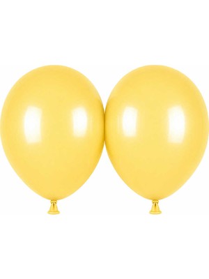 BeySüS Sarı Renk Lateks makaron Balon (45 cm) - 2 Adet