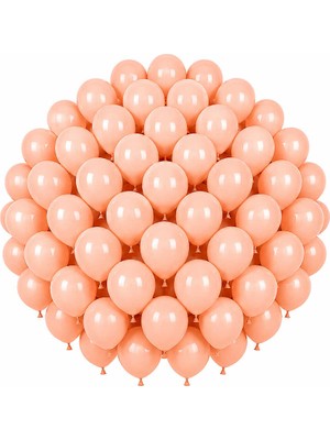 BeySüS Somon Renk Lateks Makaron Balon (30 Cm) - 50 Adet