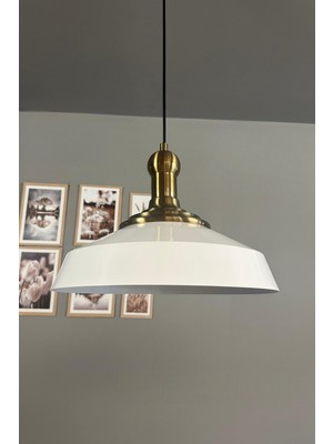 UltraMint Beyaz Tekli Eskitme Uzun Avize, Modern Restoran ve Cafe Sarkıt Işık