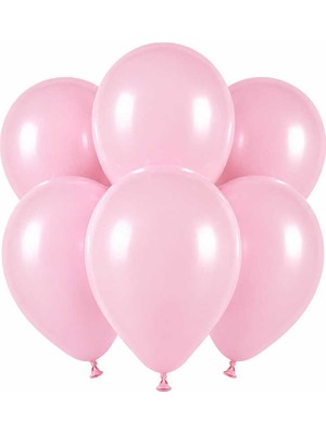 BeySüS Bebek Pembe Renk Lateks Pastel Balon (30 Cm) - 6 Adet