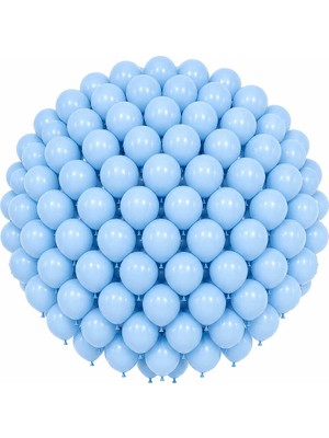 BeySüS Mavi Renk Lateks Makaron Balon (30 Cm) - 100 Adet