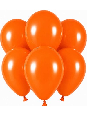 BeySüS Turuncu Renk Lateks Pastel Balon (30 Cm) - 6 Adet