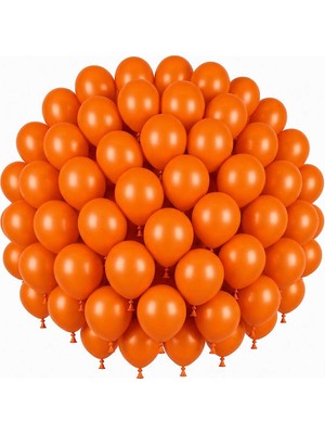 BeySüS Turuncu Renk Lateks Pastel Balon (30 Cm) - 50 Adet