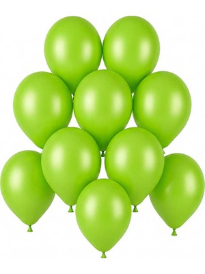 BeySüS Açık Yeşil Renk Lateks Pastel Balon (13 Cm) - 10 Adet