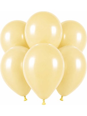BeySüS Fil Dişi Renk Lateks Pastel Balon (30 Cm) - 6 Adet