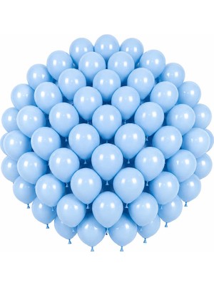 BeySüS Mavi Renk Lateks Makaron Balon (30 Cm) - 50 Adet