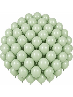 BeySüS Yeşil Renk Lateks Makaron Balon (30 Cm) - 50 Adet