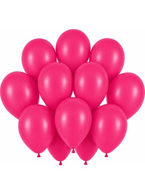 BeySüS Fuşya Renk Lateks Pastel Balon (30 Cm) - 12 Adet