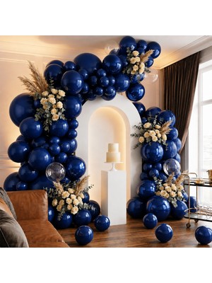 BeySüS Lacivert Renk Lateks Metalik Balon (30 Cm) - 100 Adet