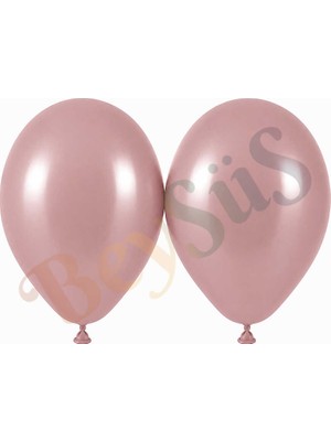 BeySüS Toz Pembe Renk Lateks Retro Balon (50 Cm) - 2 Adet