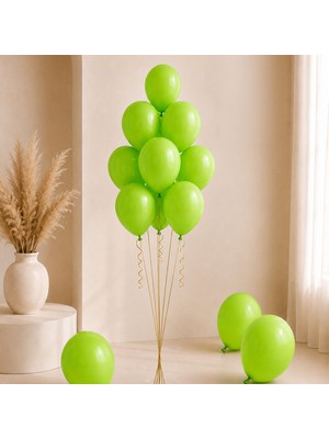 BeySüS Açık Yeşil Renk Lateks Pastel Balon (30 Cm) - 100 Adet
