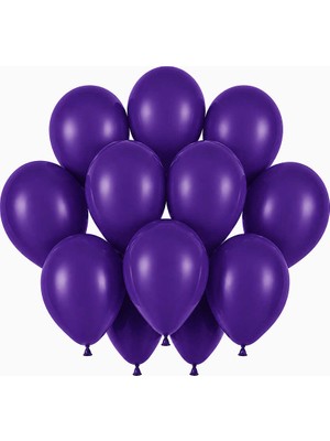 BeySüS Mor Renk Lateks Pastel Balon (30 cm) - 12 Adet