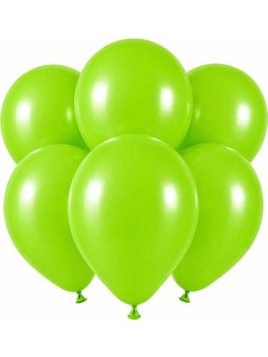 BeySüS Açık Yeşil Renk Lateks Pastel Balon (30 Cm) - 6 Adet