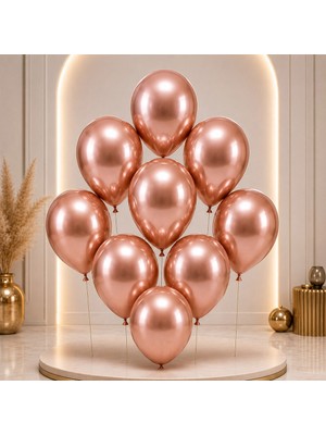 BeySüS Bakır Renk Lateks Krom Balon (45 Cm) - 2 Adet