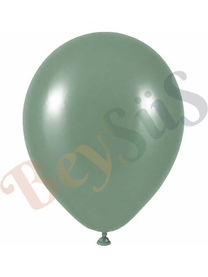 BeySüS Okaliptus Renk Lateks Retro Balon (60 Cm) - 1 Adet