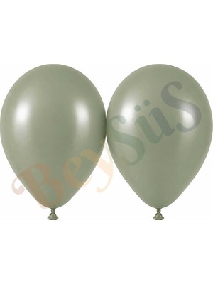 BeySüS Ada Çayı Renk Lateks Retro Balon (50 Cm) - 2 Adet