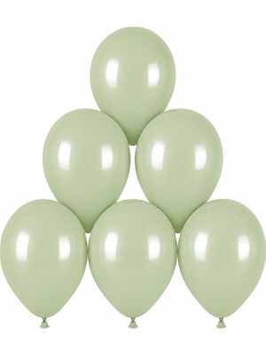 BeySüS Yeşil Renk Lateks Makaron Balon (30 Cm) - 6 Adet