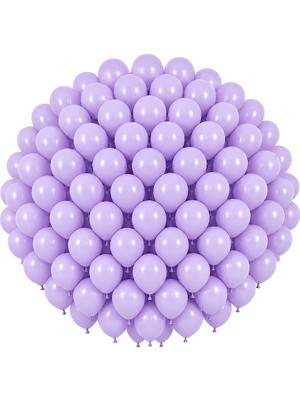 BeySüS Lila Renk Lateks Makaron Balon (30 Cm) - 100 Adet