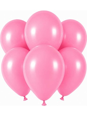 BeySüS Pembe Renk Lateks Pastel Balon (30 Cm) - 6 Adet