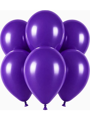 BeySüS Mor Renk Lateks Pastel Balon (30 Cm) - 6 Adet