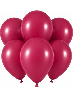 BeySüS Bordo Renk Lateks Pastel Balon (30 Cm) - 6 Adet