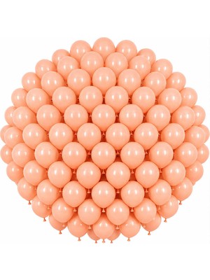 BeySüS Somon Renk Lateks makaron Balon (30 cm) - 100 Adet