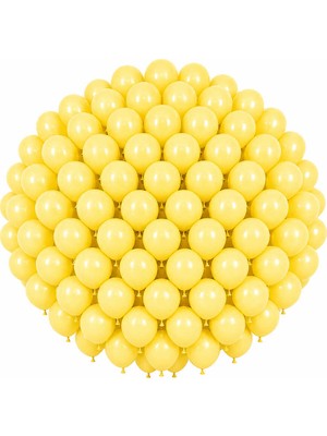 BeySüS Sarı Renk Lateks makaron Balon (30 cm) - 100 Adet