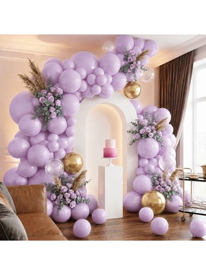 BeySüS Lila Renk Lateks Metalik Balon (30 Cm) - 100 Adet