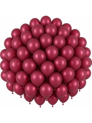 BeySüS Bordo Renk Lateks Pastel Balon (30 cm) - 50 Adet