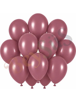 BeySüS Rosewood Renk Lateks Retro Balon (30 Cm) - 12 Adet
