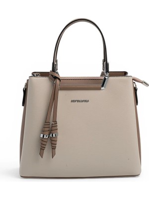 Silver & Polo Silver Polo Bej - Latte Düz Kadın El Çantası SP969