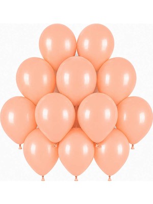 BeySüS Somon Renk Lateks makaron Balon (30 cm) - 12 Adet
