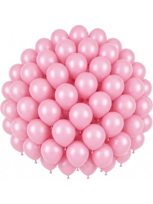 BeySüS Bebek Pembe Renk Lateks Pastel Balon (30 cm) - 50 Adet