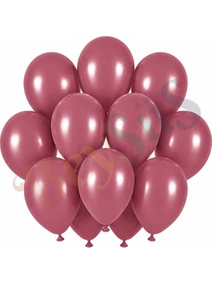 BeySüS Yaban Çileği Renk Lateks Retro Balon (30 Cm) - 12 Adet