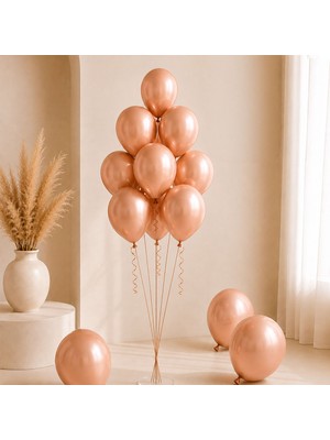 BeySüS Rose Gold Renk Lateks Pastel Balon (30 Cm) - 100 Adet