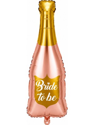 BeySüS Şampanya Şişe Bride To Be Rose Gold Folyo Balon