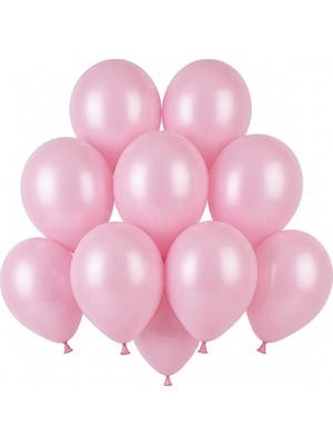 BeySüS Bebek Pembe Renk Lateks Pastel Balon (13 Cm) - 10 Adet
