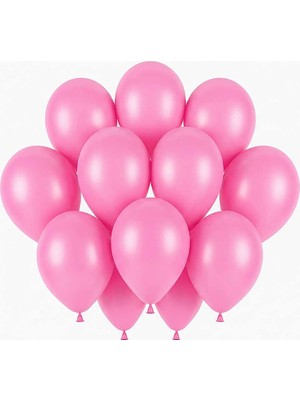 BeySüS Pembe Renk Lateks Pastel Balon (30 Cm) - 12 Adet