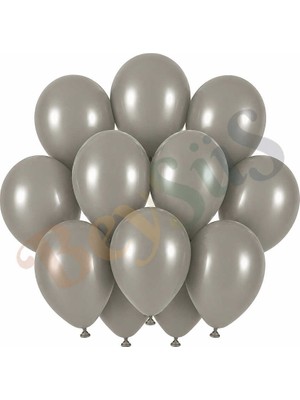 BeySüS Taş Renk Lateks Retro Balon (30 Cm) - 12 Adet