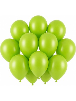 BeySüS Açık Yeşil Renk Lateks Pastel Balon (30 Cm) - 12 Adet