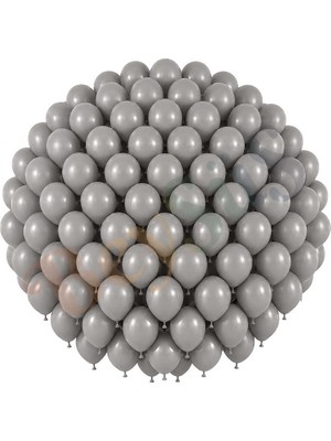 BeySüS Duman Renk Lateks Retro Balon (30 Cm) - 100 Adet