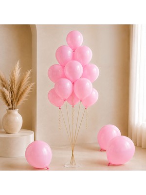 BeySüS Pembe Renk Lateks Pastel Balon (30 Cm) - 100 Adet