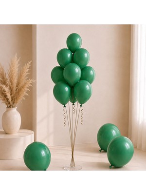 BeySüS Koyu Yeşil Renk Lateks Pastel Balon (30 Cm) - 100 Adet