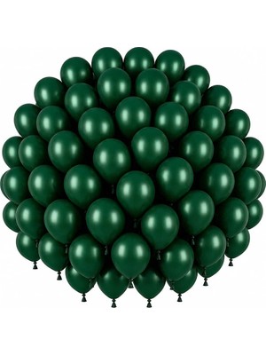 BeySüS Zümrüt Yeşil Renk Lateks Pastel Balon (30 Cm) - 50 Adet