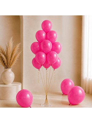 BeySüS Fuşya Renk Lateks Pastel Balon (30 Cm) - 100 Adet