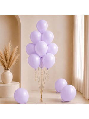 BeySüS Lila Renk Lateks Pastel Balon (30 Cm) - 100 Adet