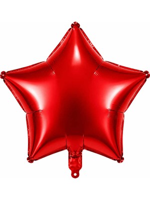 BeySüS Yıldız Folyo Balon Kırmızı (18 Inc)