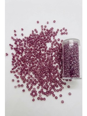 Hobi Dünyası Evim 1 Silindir Kutuda 4 mm Kum Boncuk Şeffaf Pembe Janjanlı